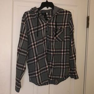 (3 for $15!) Men’s flannel w/ hood